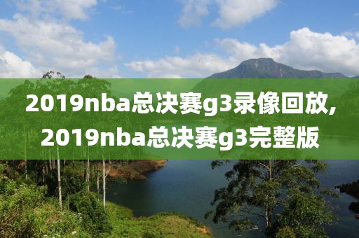 2019nba总决赛g3录像回放,2019nba总决赛g3完整版