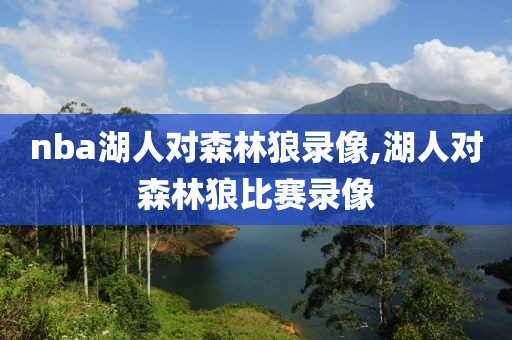 nba湖人对森林狼录像,湖人对森林狼比赛录像