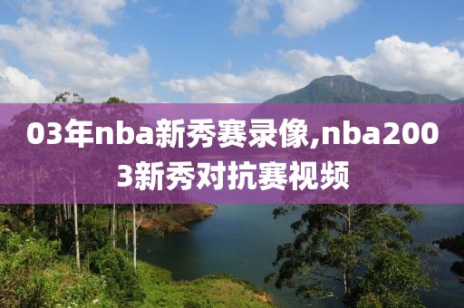 03年nba新秀赛录像,nba2003新秀对抗赛视频